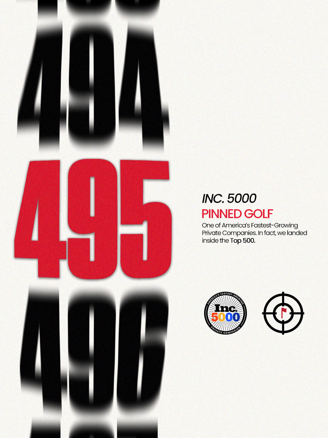 Pinned Golf Ranks #495 on the 2026 Inc. 5000 List!